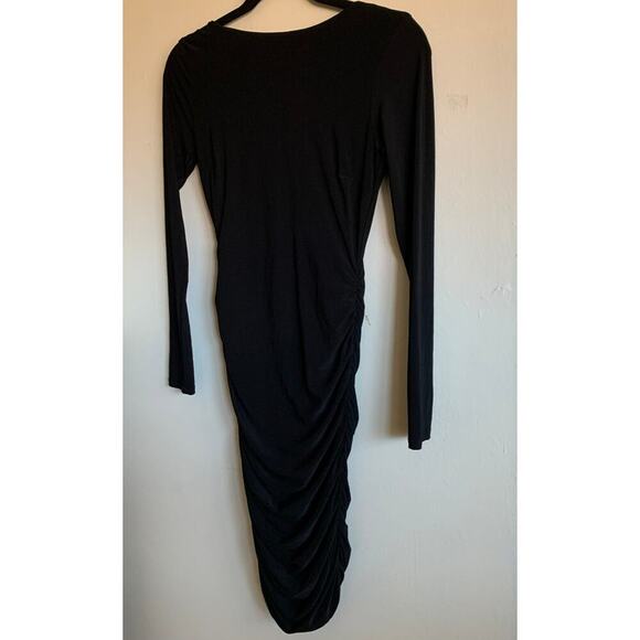 Lulus Black Ruched Open Back Long Sleeve Mini Dress Size XS NWT - Picture 15 of 16